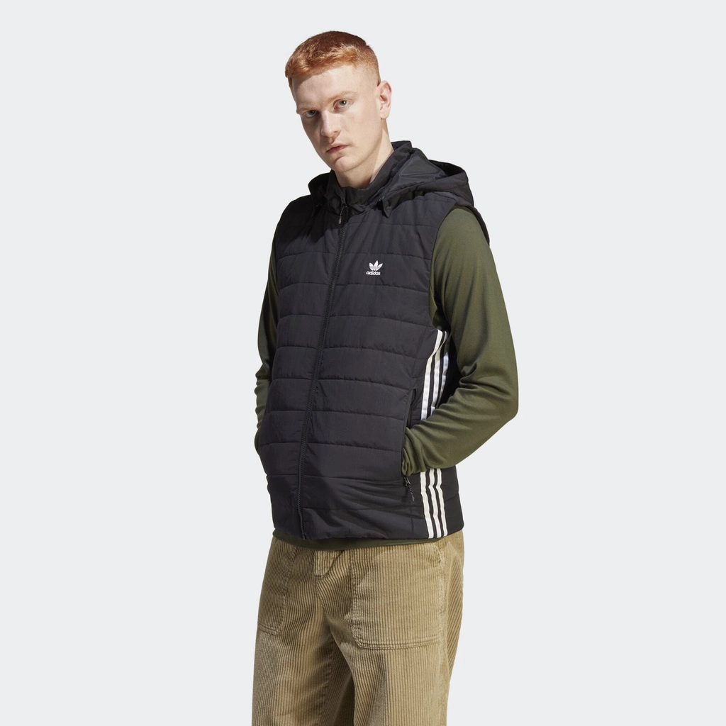 Adidas Originals Mens Outerwear Vest - Black Recycled Material - Size Small